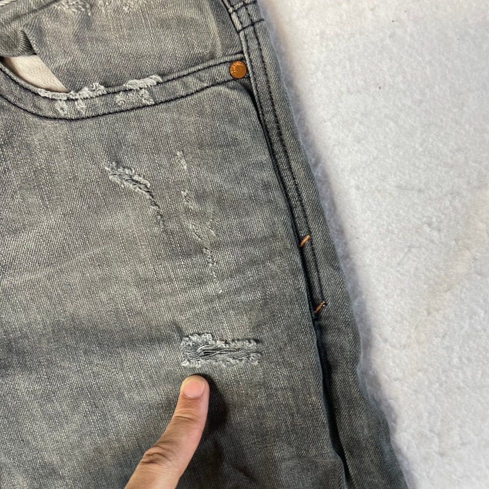 Diesel Men's Slim Straight Jeans in Charcoal Gray - Picture 11 of 14
